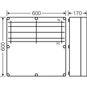 Hensel - Sammelschienengehäuse Mi-Sammelschienengehäuse Mi 6855 600x600mm 400A 5pol