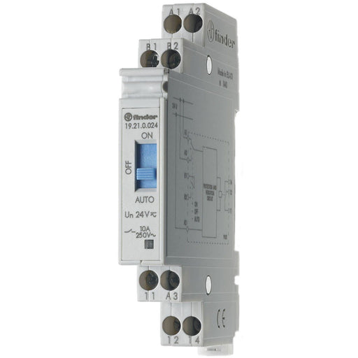 Finder - Schaltrelais Auto-Off-On-Relais 19.21.0.024.0000 1W 10A 24VAC/DC