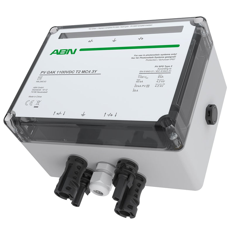 ABN - Photovoltaik-DC-Stringbox PV GAK ÜSS Typ 2 R9L2MC43 1 MPPT,MC4-Steckver