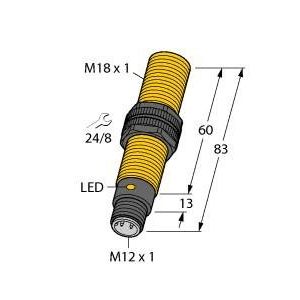 Turck - Kapazitiver Näherungsschalter Sensor BC5S18AP4XH1141/S250 kapazitiv