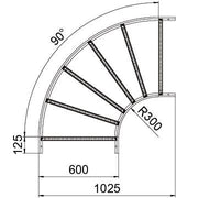 OBO Bettermann - Bogen für Kabelleiter Bogen 90° LB90 660R3FSKLGR