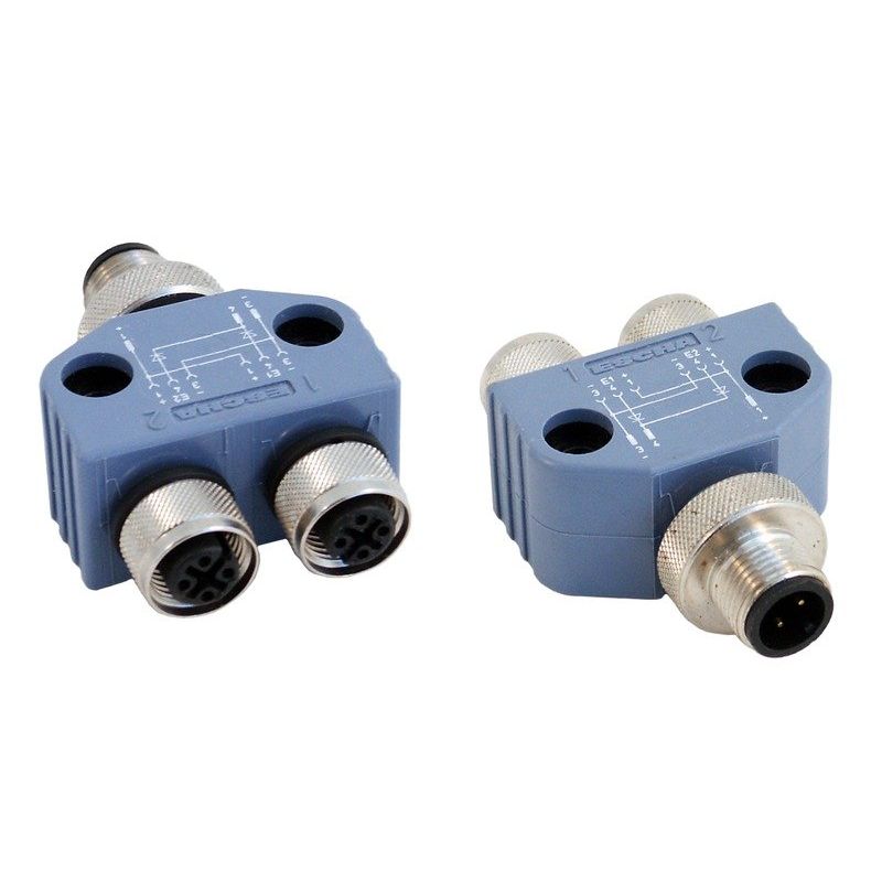 Leuze - Passiver Sensor-/Aktor-Verteiler (ohne Leitung) Verteiler CB-M12-ACY3/1 − 1 Stück