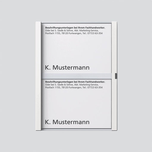 Siedle&Söhne - Zubehör/Ersatzteile für Türkommunikation Namensschild ws kpl. 200029042-00 f.TM 611-2 W