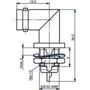 Telegärtner - Koax-Steckverbinder BNC-Winkelkabeleinb. 100023409 50Ohm löt UG1098/U − 5 Stück