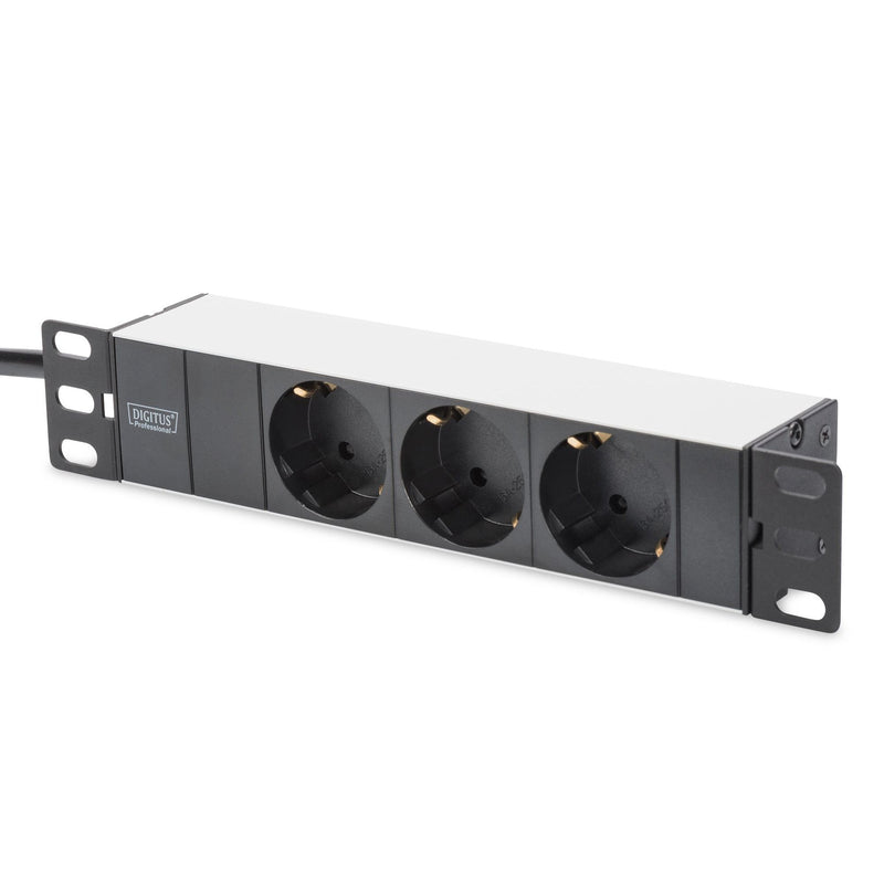 DIGITUS - Netzwerk-/Serverschrank Wandschrank-Set DN-10-SET-1 incl. Panel+Switch