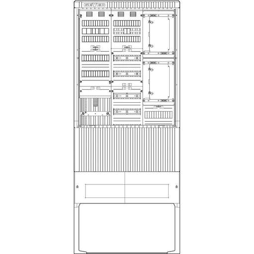 ABN - Zähler-Komplettschrank Zähleranschlusssäule SZ207ZA2400R 2 ZPVert.5R APZ 4pol