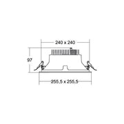 Brumberg Leuchten - Downlight/Strahler/Flutlicht LED-Einbaudownlight 230V 41645184DA 4000K, quadratisch