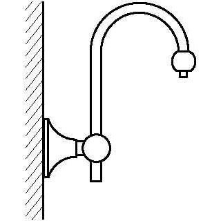 Siteco - Mechanisches Zubehör/Ersatzteile für Leuchten Wandarm 5NY15701XW08 1armig DB702S