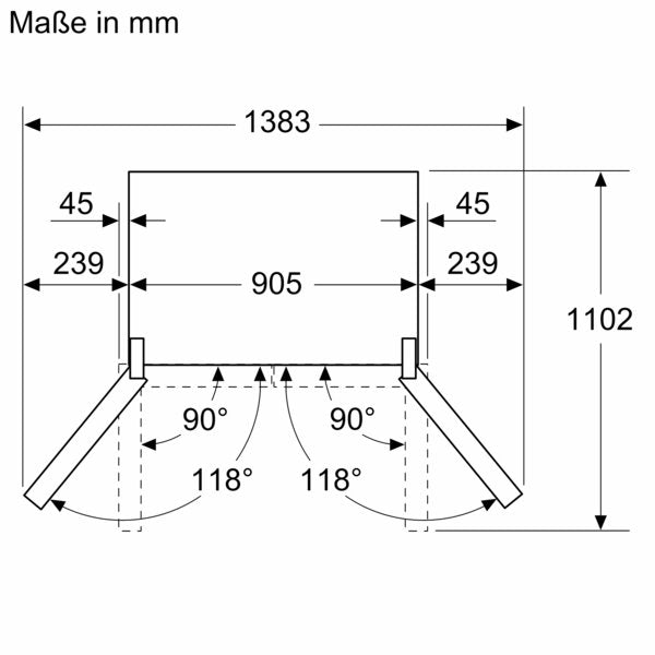 Siemens - Kühl-/Gefrierkombination MultiDoorKühl/Gefrierkombi KF96DAXEA
