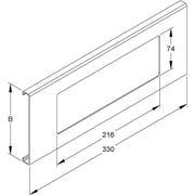 HKL - Geräteblende für Geräteeinbaukanal Deckelabschnitt cws 3f. HKLD03/230.6 gelocht