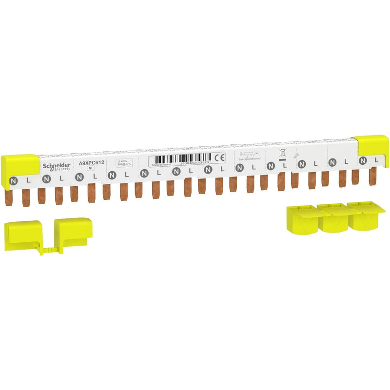 Schneider Electric - Phasenschiene Acti9 Phasenschiene Stift A9XPC612 1P+N, 9mm − 1 Stück