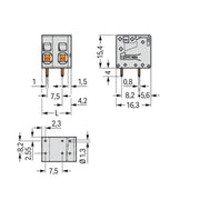 WAGO - Leiterplattenklemme 2624-1304 4mm² − 80 Stück
