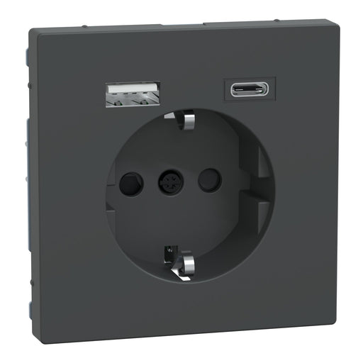 Merten - Steckdose Schuko Steckdose MEG2367-6034 mit USB Ladegerät