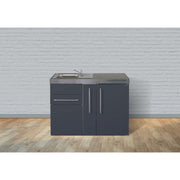 Stengel - Mini-Küche Miniküche Premiumline MPSG120AKSKSreBliS Schiefergrau