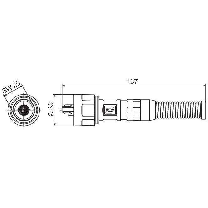 Weidmüller - LWL-Steckverbinder LWL-Set Single/Multimode IE-PS-V01M-2SC-POFBP 2SC Simplex POF − 10 Stück