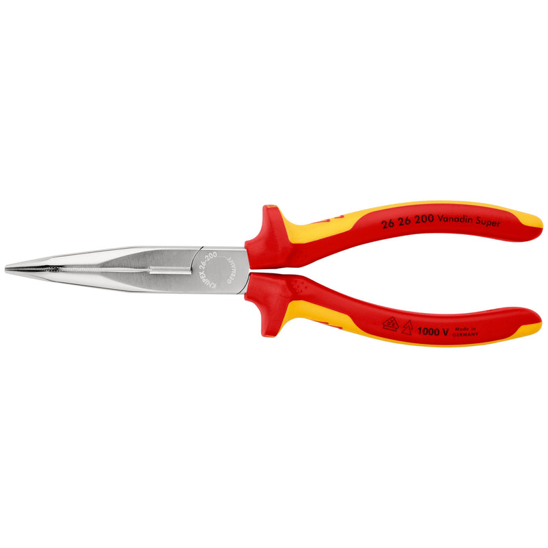 Knipex - Flachzange Flachrundzange 26 200 mit Schneide, 200mm