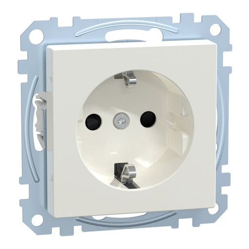 Merten - Steckdose SCHUKO-Steckdose pws/gl MEG2300-0319 mit Steckklemme