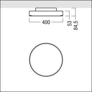 Zumtobel Group - Decken-/Wandleuchte LED-Rundleuchte ONDA2 D400 #42186631 4000K
