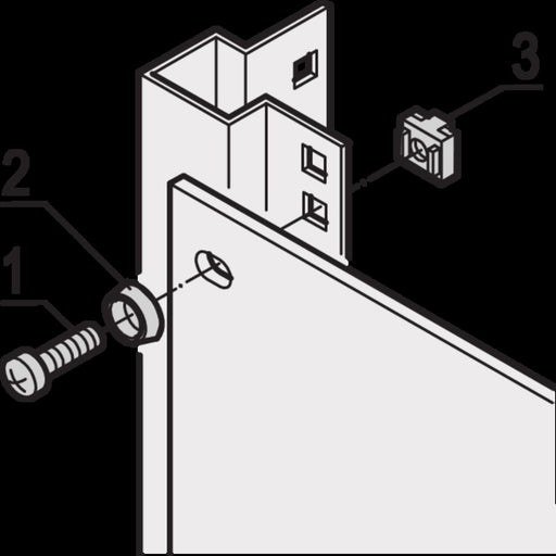 Schroff - Komponente für Tür (Schaltschrank) Montagematerial-Set 21101809 (VE50)