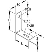 Niedax - Montagematerial für Kabeltragsystem Haltewinkel GRHW 30/40 F − 20 Stück