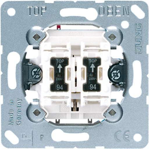 Jung - Taster Doppel-Taster 10AX 250V 535 U 5 2 Schließer/Glimmlp