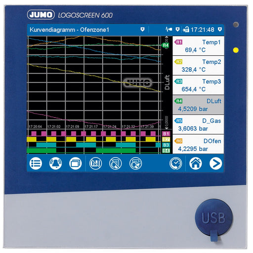 Jumo - Monitor für Überwachungssystem Bildschirmschreiber 00647841 m.Softw.-Paket,230V