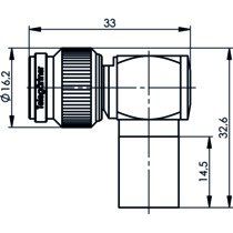 Telegärtner - Koax-Steckverbinder TNC-Kabelwinkelstecker cr 100023721 G37 (2.7/7.25)