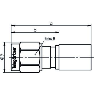 Telegärtner - Koax-Steckverbinder R-SMA-Stecker Reverse cr 100024659 G30 (1.5/3.8) − 5 Stück