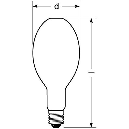 Radium Lampenwerk - Halogen-Metalldampflampe ohne Reflektor Halogen-Metalldampflampe HRI-E 1000W/NSC/230F E40