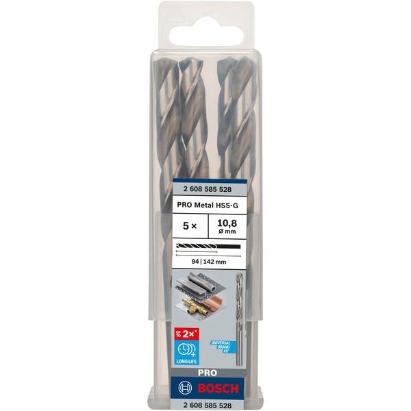Bosch - Bohrer PRO Metal HSS-G 2608585528 Spiralbohrer 10,8 x