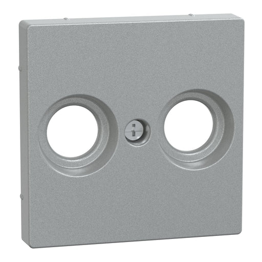 Merten - Einsatz/Abdeckung für Kommunikationstechnik Zentralplatte alu MEG4122-0460 für Antennendose