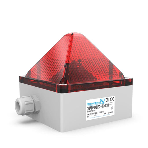 Pfannenberg - Explosionsgeschützte Blitzleuchte LED-Leuchte QUADRO  #21108635009 3G/3D ATEX rot