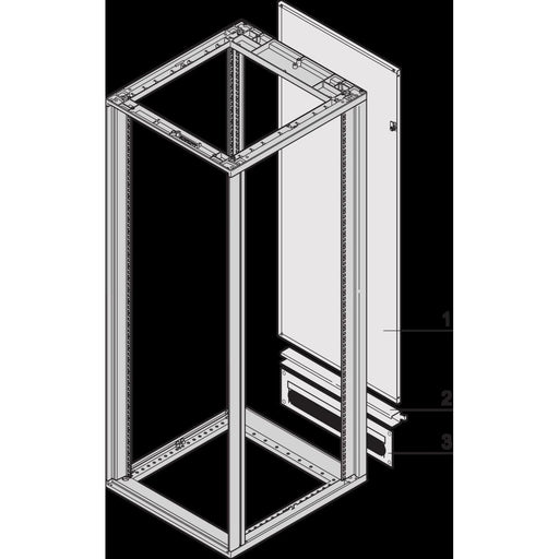 Schroff - Seiten-/Rückwand (Schaltschrank) Rückwand 26230439 25HE