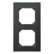 Elso - Abdeckrahmen Echtglas-Rahmen 2-fach WDE004012 schwarz