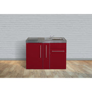 Stengel - Mini-Küche Miniküche Premiumline MPBR120AGKFliBreS Bordeauxrot