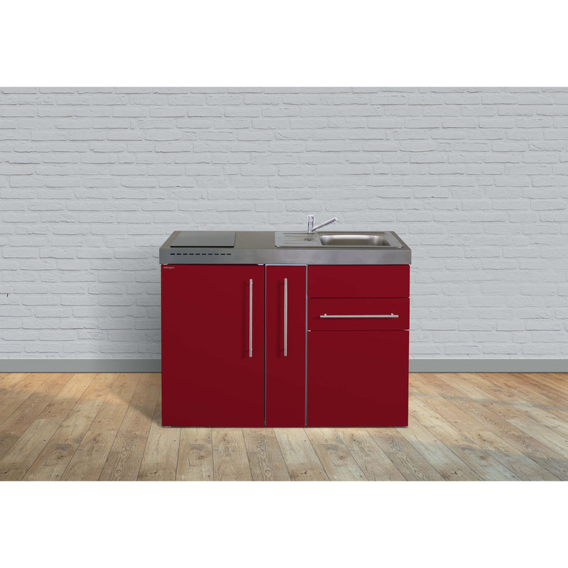 Stengel - Mini-Küche Miniküche Premiumline MPBR120AGKFliBreS Bordeauxrot