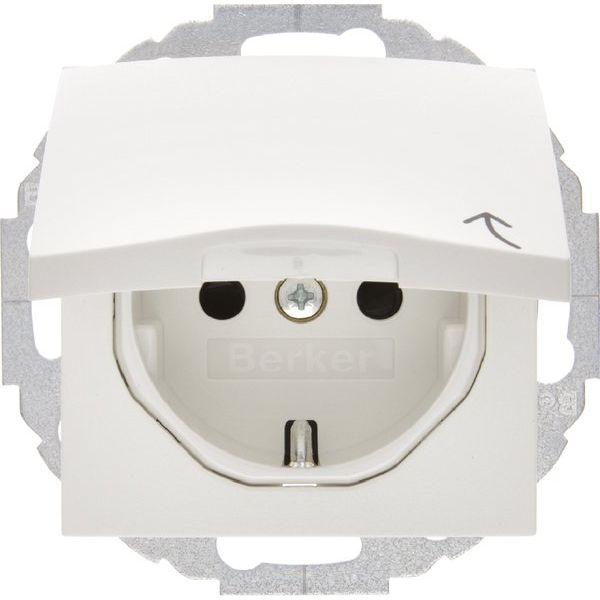 Berker - Steckdose Schuko-Steckdose pws 47441909 + Klappdeckel