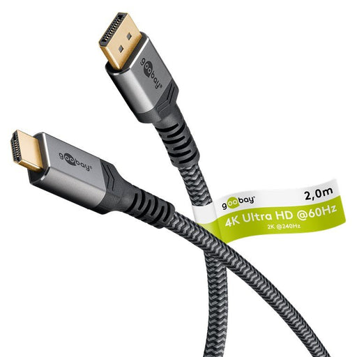 Goobay - Konfektioniertes A/V-Kabel DisplayPort/HDMI-Kabel 65269 2m,4K