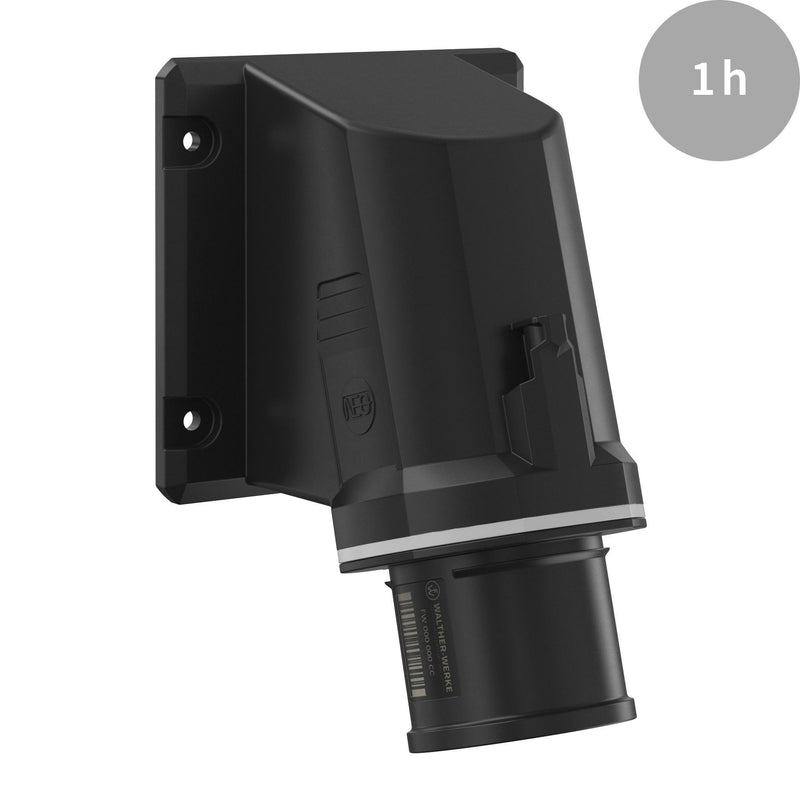 Walther Werke - CEE-Gerätestecker (IEC 60309) CEE NEO Anbaugerätestecker FW731301CC schräg 32A 3P 1h