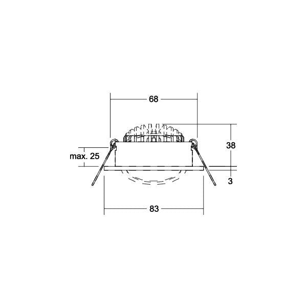 Brumberg Leuchten - Downlight/Strahler/Flutlicht LED-Einbaustrahler 41413183 3000K