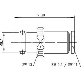 Telegärtner - Koax-Steckverbinder BNC-Kabelbuchse 100023363 50Ohm löt