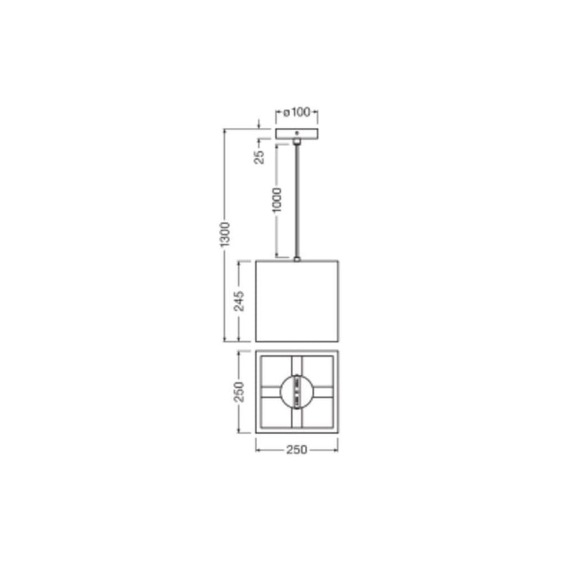 Ledvance - Pendelleuchte E27 D.C.Square Pend E27 braun