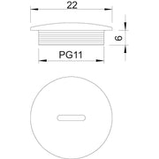 OBO Bettermann - Verschlussschraube Verschlußschraube 108 PG11 Iso,lgr − 100 Stück