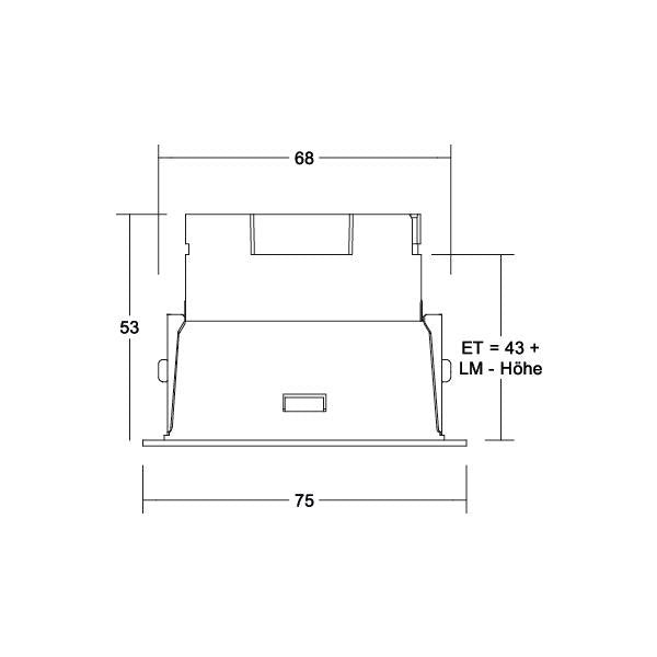 Brumberg Leuchten - Downlight/Strahler/Flutlicht Einbaumodul mit Abdeckung 20173170