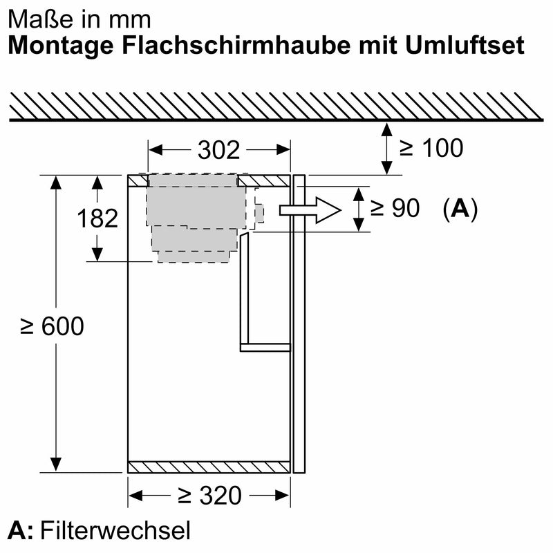 Siemens - Zubehör/Ersatzteile für Dunstabzugshauben Long Life Umluftset LZ11ITD11 extern