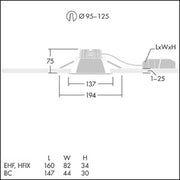 Thorn - Downlight/Strahler/Flutlicht LED-Downlight CETUS3 S LCS EHF RWH
