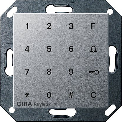 Gira - Bussystem-Zutrittskontrolleinrichtung Code Tastatur alu 260526 Keyless In