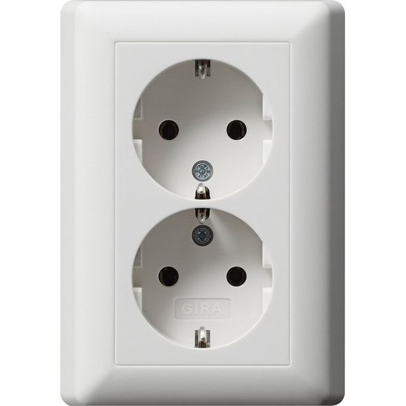 Gira - Steckdose Schuko-Doppelst.dose rws 078804 System55