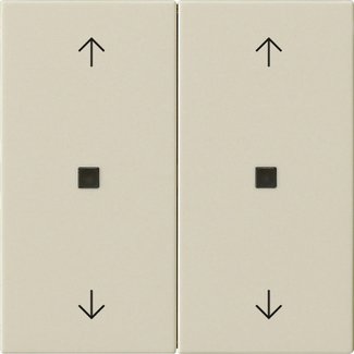 Gira - Abdeckung/Bedienelement für Installationsschalterprogramme Wippe 2-fach 538601 Cremeweiß