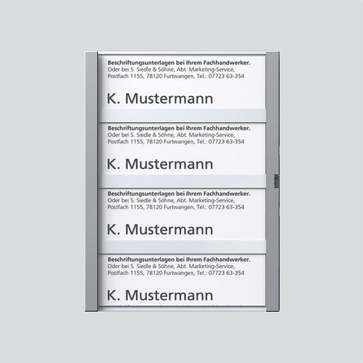 Siedle&Söhne - Zubehör/Ersatzteile für Türkommunikation Namensschild sil-met kpl. 200029049-00 f.TM 611-4 SM